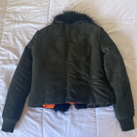 UNIF GREEN AVIATOR STYLE JACKET, SIZE SMALL - Picture 6 of 8